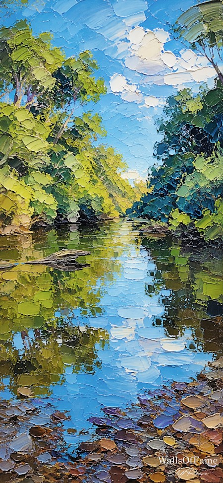 Jungle, Land, Nature, Outdoors, Painting, Pond, Rainforest, Scenery, Vegetation, Water